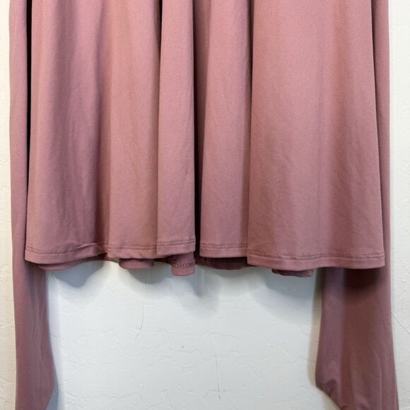 Mother Bee NWT Medium Dusty Pink Mauve Maternity Knee Length Jersey Knit Dress - Picture 6 of 14
